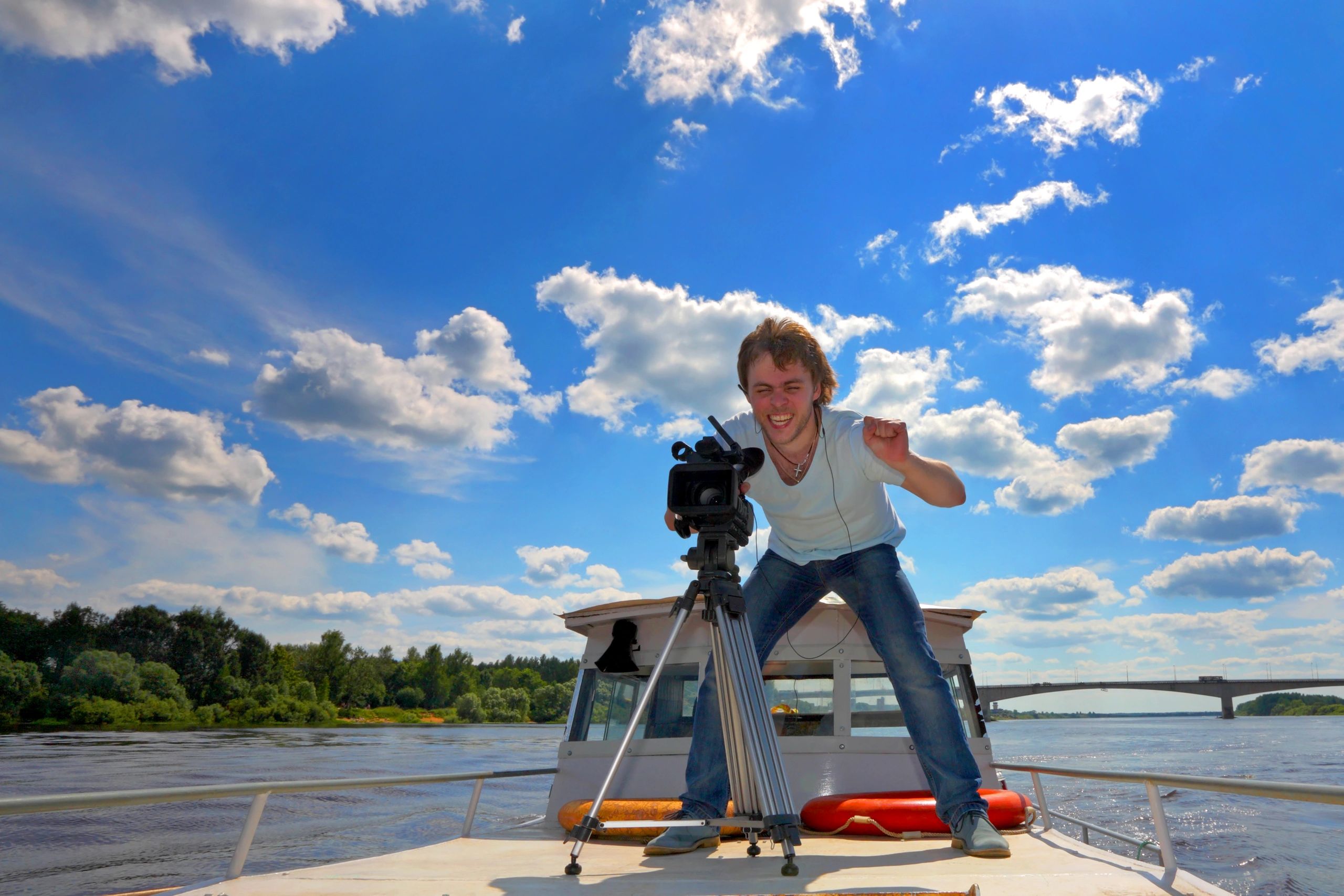 film production on yacht